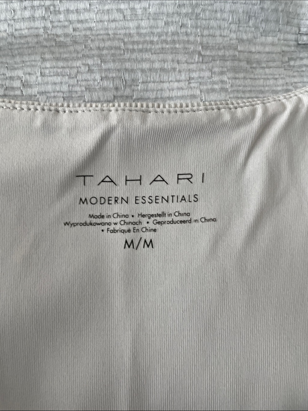 Tahari Cream Ribbed Square-Neck Tank - Picture 2 of 2